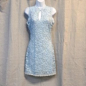 NWT Lette Baby Blue Sleeveless Lace Dress